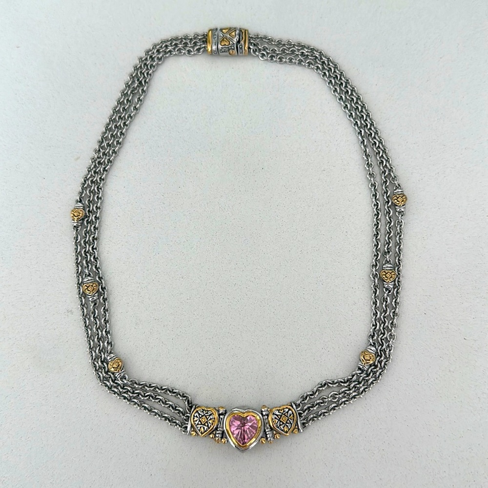 💗Breast Cancer Awareness Silver necklace💗